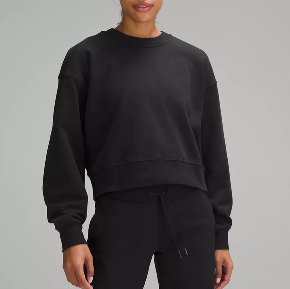 Lululemon Perfectly Oversized Cropped Crew French Terry - Picture 1 of 8